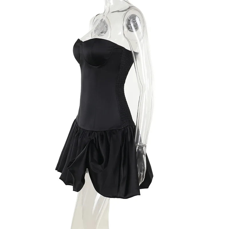 Cloud Dancer Dress - Bodycon Kleid mit Rückenausschnitt & Raffung