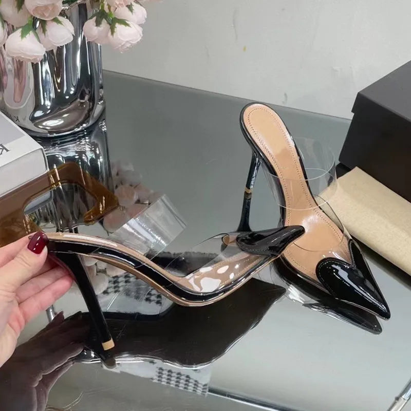 Heart Pumps- Transparente Herz High Heels