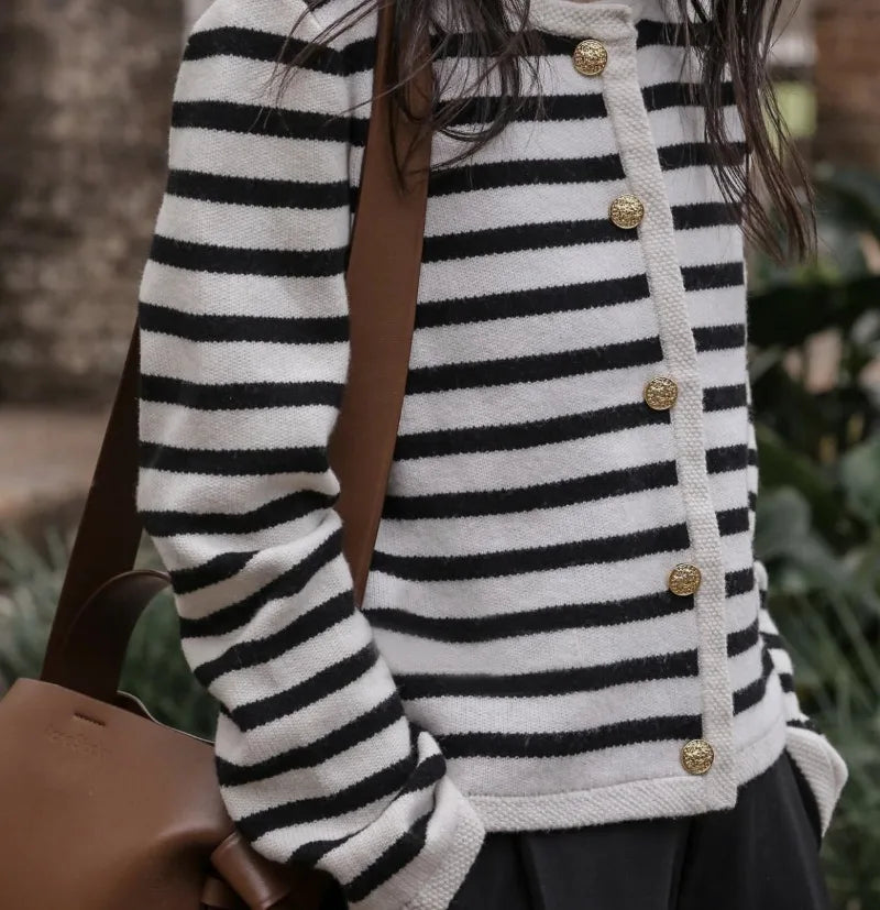 Riviera Stripes - Shorts-Set mit Cardigan