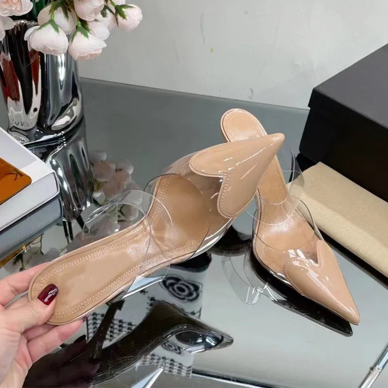Heart Pumps- Transparente Herz High Heels