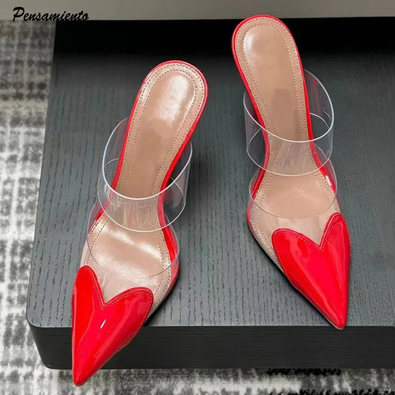 Heart Pumps- Transparente Herz High Heels
