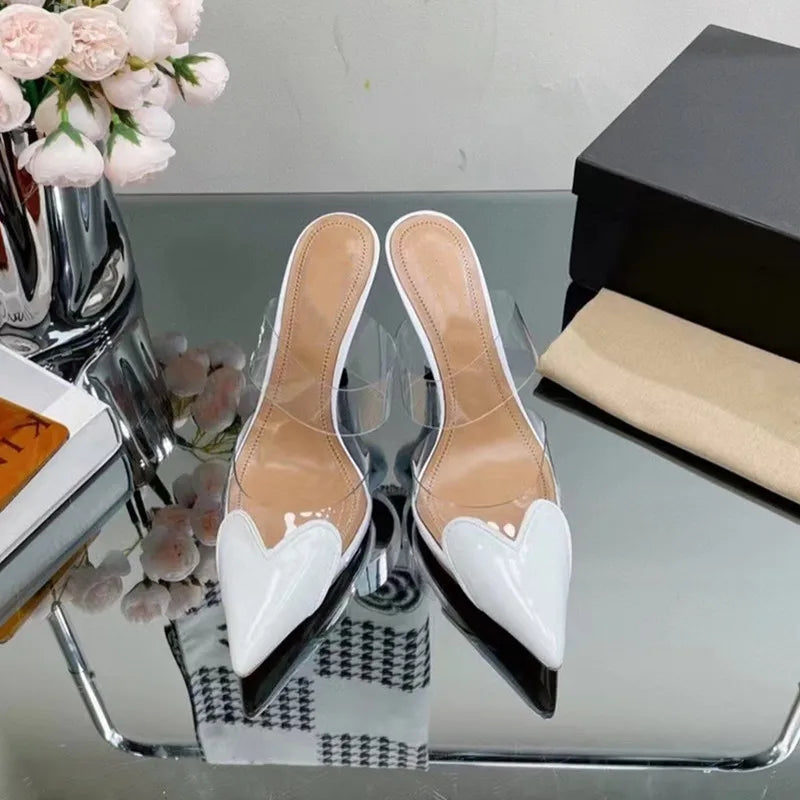 Heart Pumps- Transparente Herz High Heels