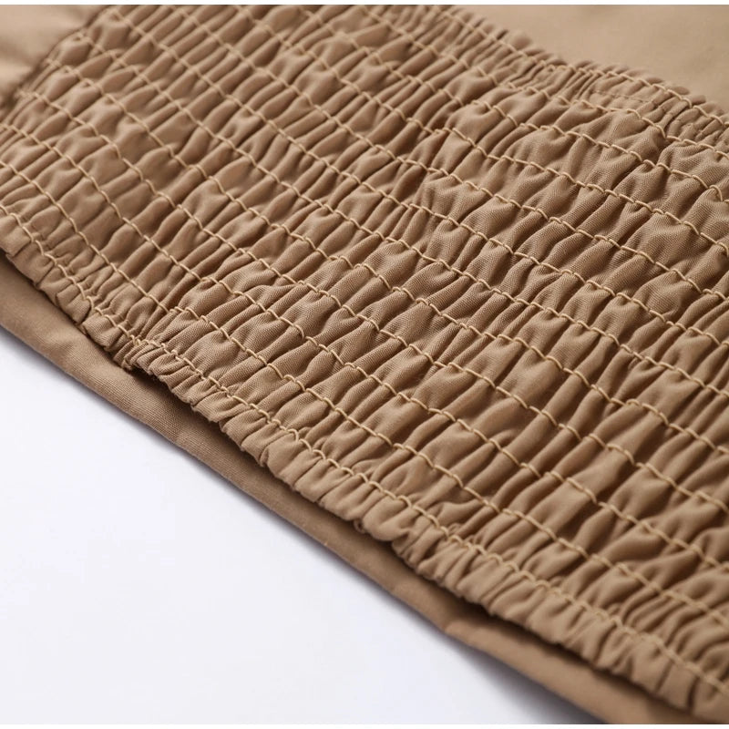 Schulterfreier Zweiteiler für Damen mit Faltenrock in Rosé – Parisienne Set von Aura Aurora