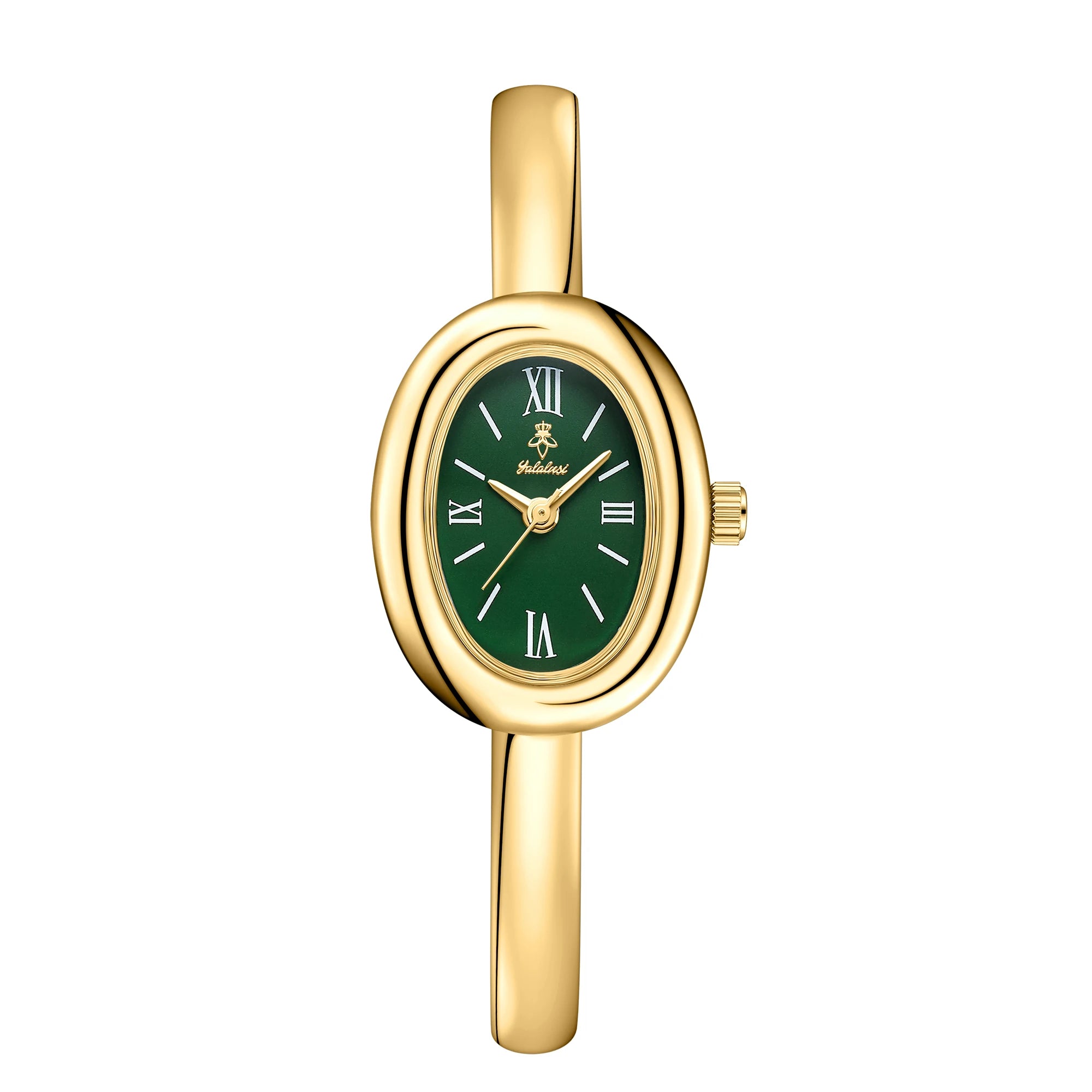 Golden Oval Watch - Vintage Damen Armbanduhr Gold