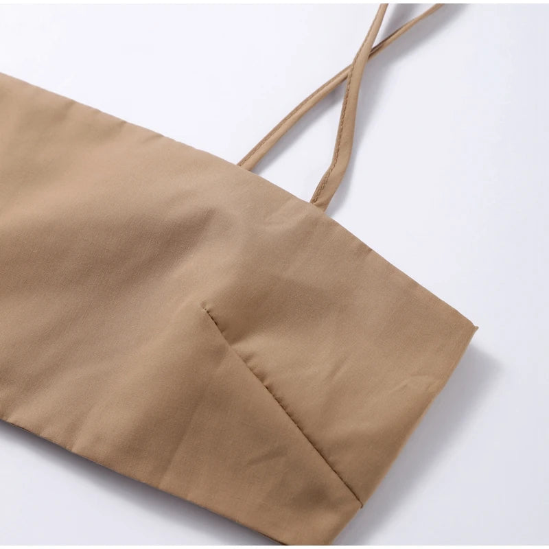 Schulterfreier Zweiteiler für Damen mit Faltenrock in Rosé – Parisienne Set von Aura Aurora