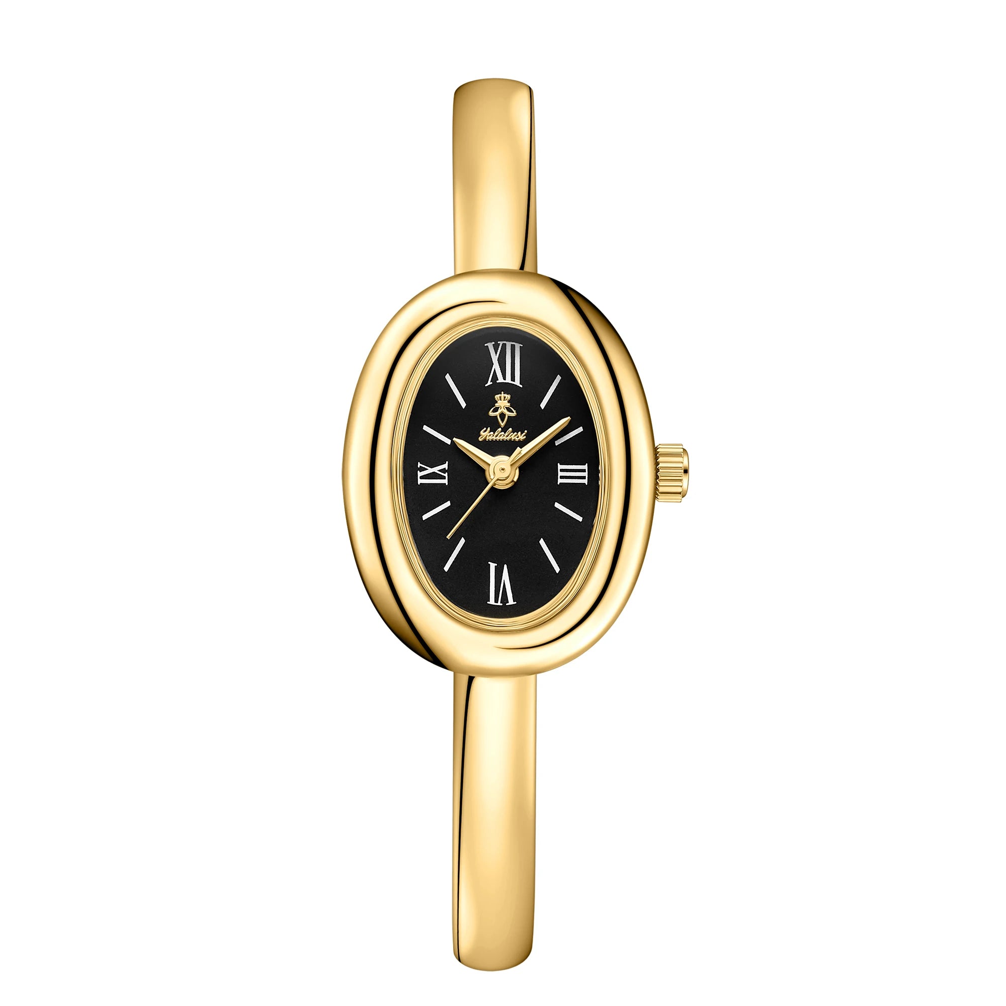 Golden Oval Watch - Vintage Damen Armbanduhr Gold